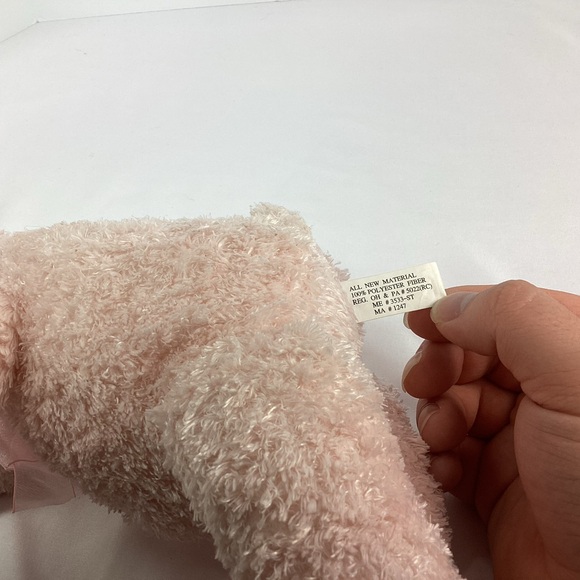 Goffa Pink Bunny Rabbit Plush Textured Fur Easter Stuffed Animal 11” Toy - Picture 6 of 8